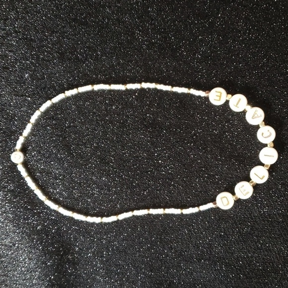 Taylor Swift Delicate Elastic Beaded Necklace Handmade - Picture 3 of 5